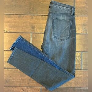 Hudson Colorblock (Blue/Black) Skinny Jeans.